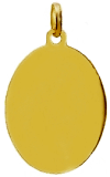Medaglia Ovale Lucida in Oro